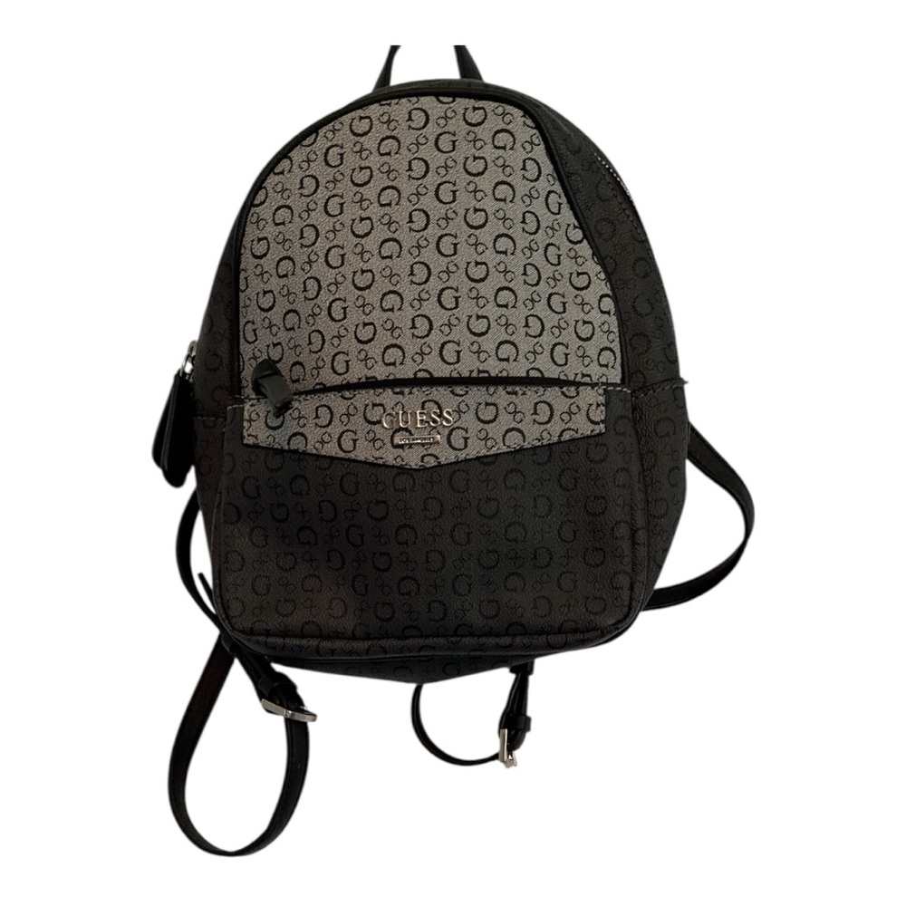 Guess Black and Gray Monogram Backpack